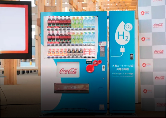 Coca-Cola presenta la primera máquina expendedora impulsada por hidrógeno