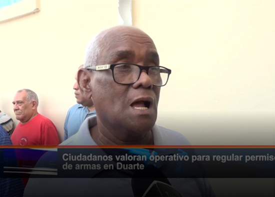 Ciudadanos valoran operativo para regular permisos de armas en Duarte