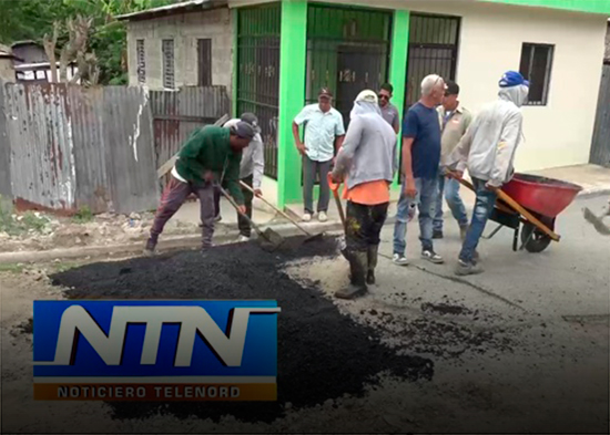 Inician programa de bacheo de calles en el sector Santa Luisa