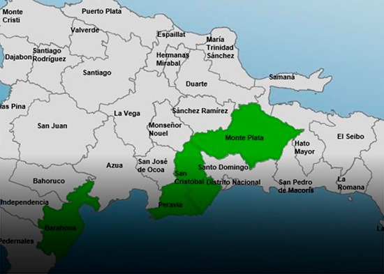 Solo cuatro provincias permanecen en alerta verde por posibles chubascos