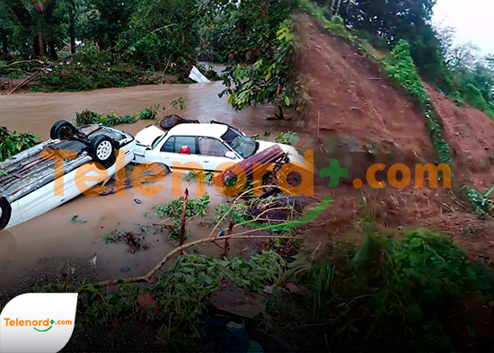 Deslizamientos de tierra afectan Joba Arriba tras intensas lluvias en Gaspar Hernández
