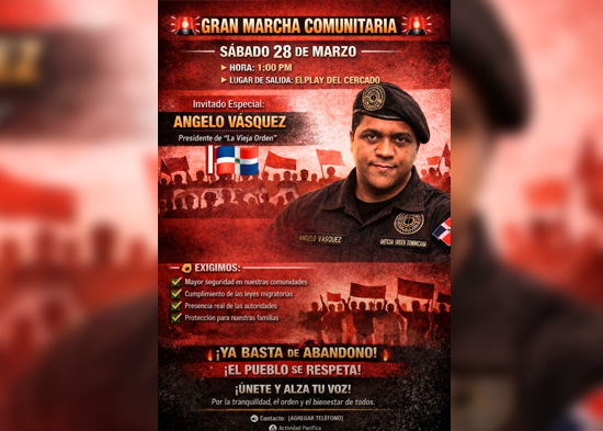 Convocan “Marcha Comunitaria” este sábado en El Cercado, SFM