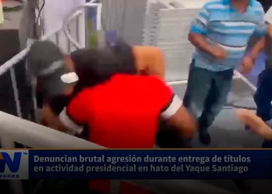 Denuncian brutal agresión durante entrega de títulos en actividad presidencial en hato del Yaque