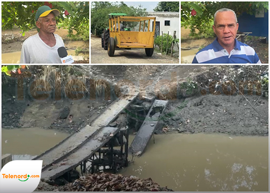 Productores del Caimito al borde de pérdidas por falta de puente y caminos intransitables