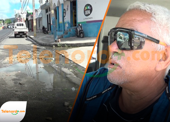 Hoyos y falta de iluminación afectan residentes de la Avenida Libertad de SFM