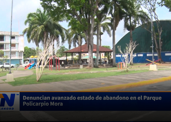 Denuncian avanzado estado de abandono en el Parque Policarpio Mora