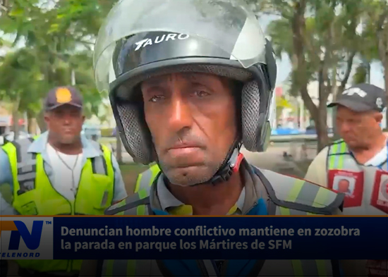 Denuncian hombre conflictivo mantiene en zozobra la parada en parque los Mártires de SFM